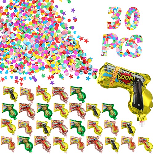 30 Pcs Confetti Poppers Party Poppers Confetti Shooter Gun for Birthday
