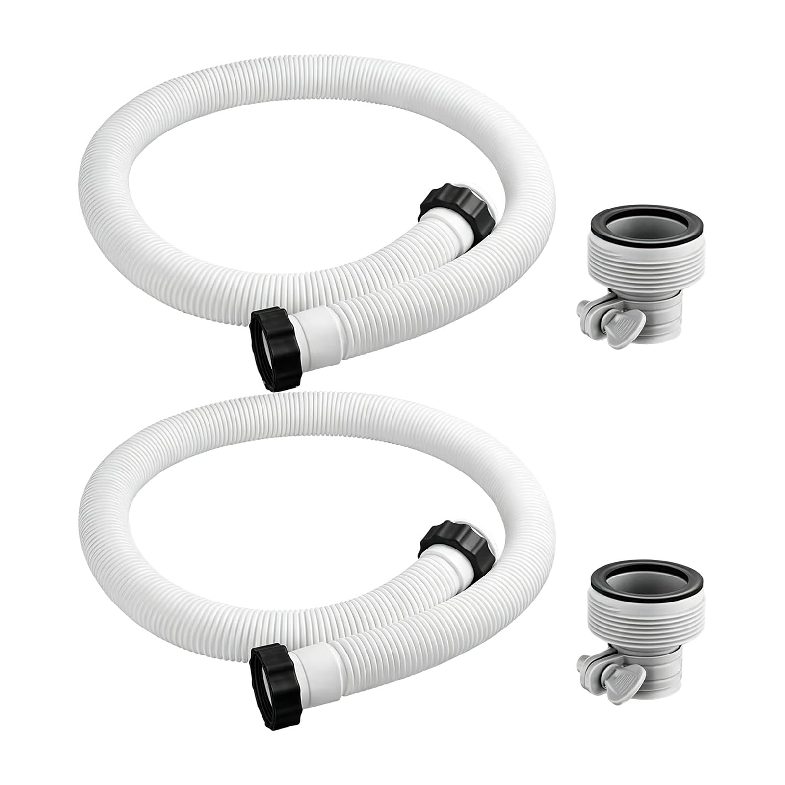 Psdndeww White 2Pcs Pool Drain Pipe Replacement Spare Part Pool Skimmer Hose Outdoor Swimming Pools Purifiers Tool Filter Hose Drain Pipe