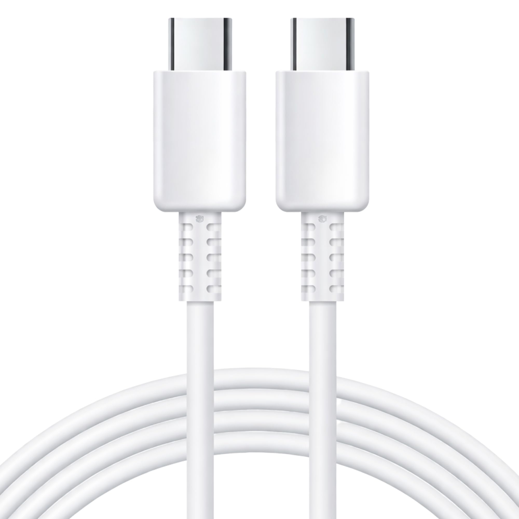 USB C to C Fast Charging Cable, Type-C PD Charger Cable Compatible with iPhone 15/16, Samsung Galaxy, OnePlus, iPad & More, Strong Non-Braided USB-C Cable-image-3