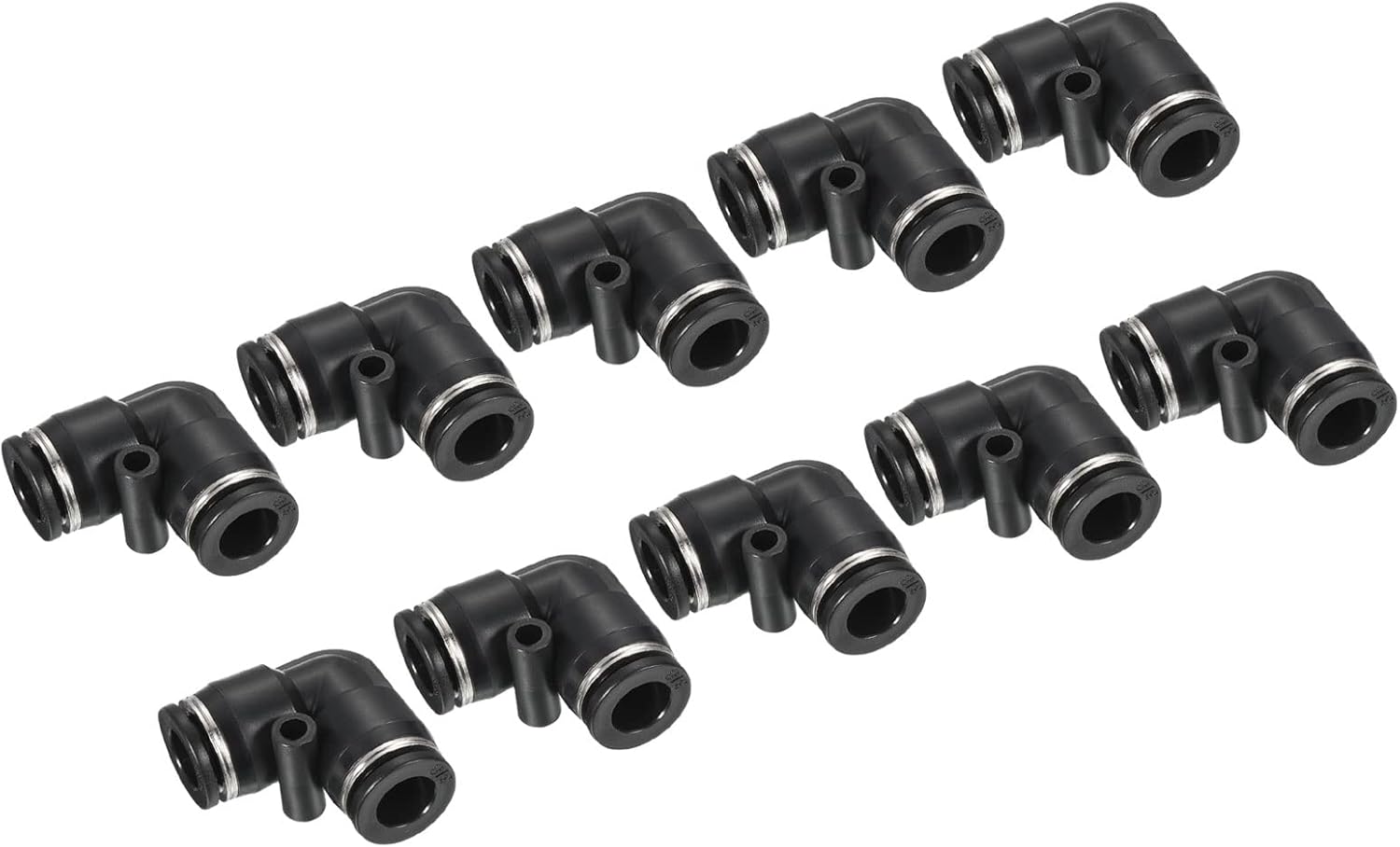 PATIKIL 3/8" Push to Connect Air Line Fitting, 2 Pack Elbow