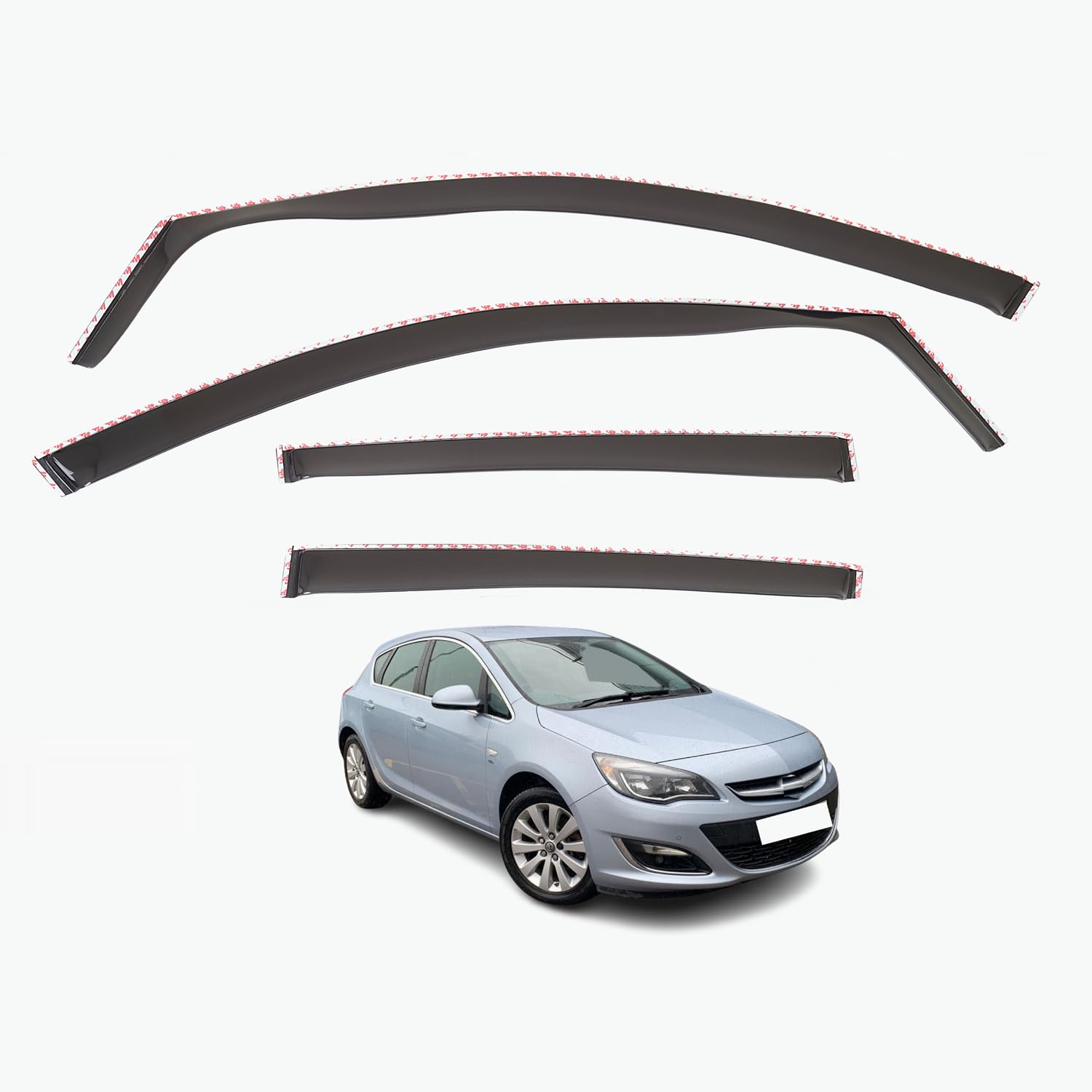 Juego de 4 deflectores de viento compatibles con Opel Astra J/Opel Astra J 5 puertas Hatchback 2010 2011 2012 2013 2014 2015