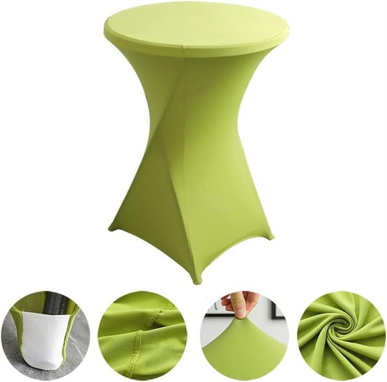 Rojo,Mantel De Spandex Cocktail,Street Mantel Elástico Para Mesa De Bar, 2/4/6 Piezas 32-43 Cm Fundas Elásticas Para Mesas Redondas De Bar Para Bar, Fiesta De Cumpleaños, Boda, ( Color : 22# , Size :