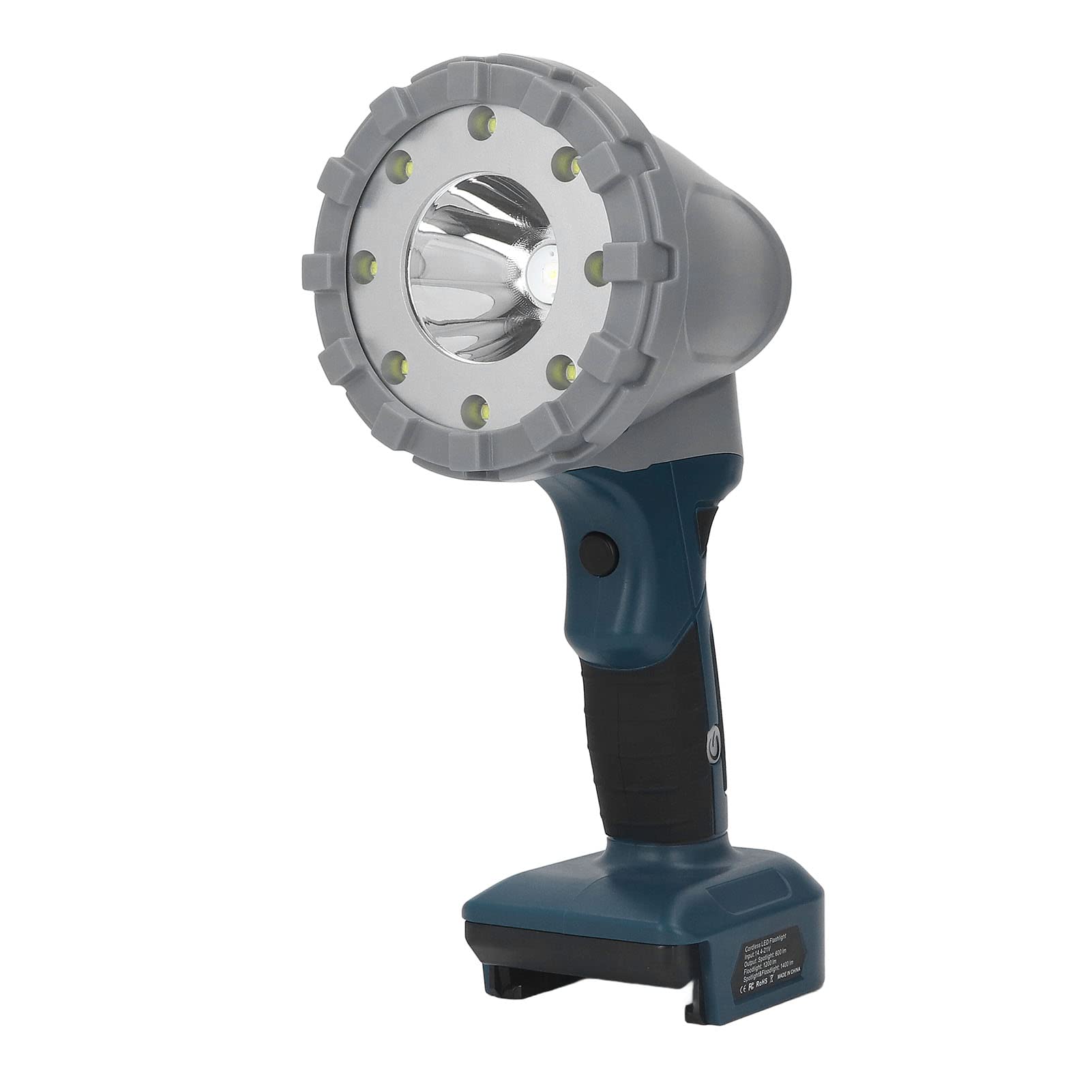 Kabellose LED-Arbeitsleuchte, 3 Beleuchtungsmodi, 600 Lm, 1200 Lm, 1400, 5000 K, IP65, Tragbare Arbeitsleuchte, Kompatibel mit 14,4–21 V Lithium-Batterie