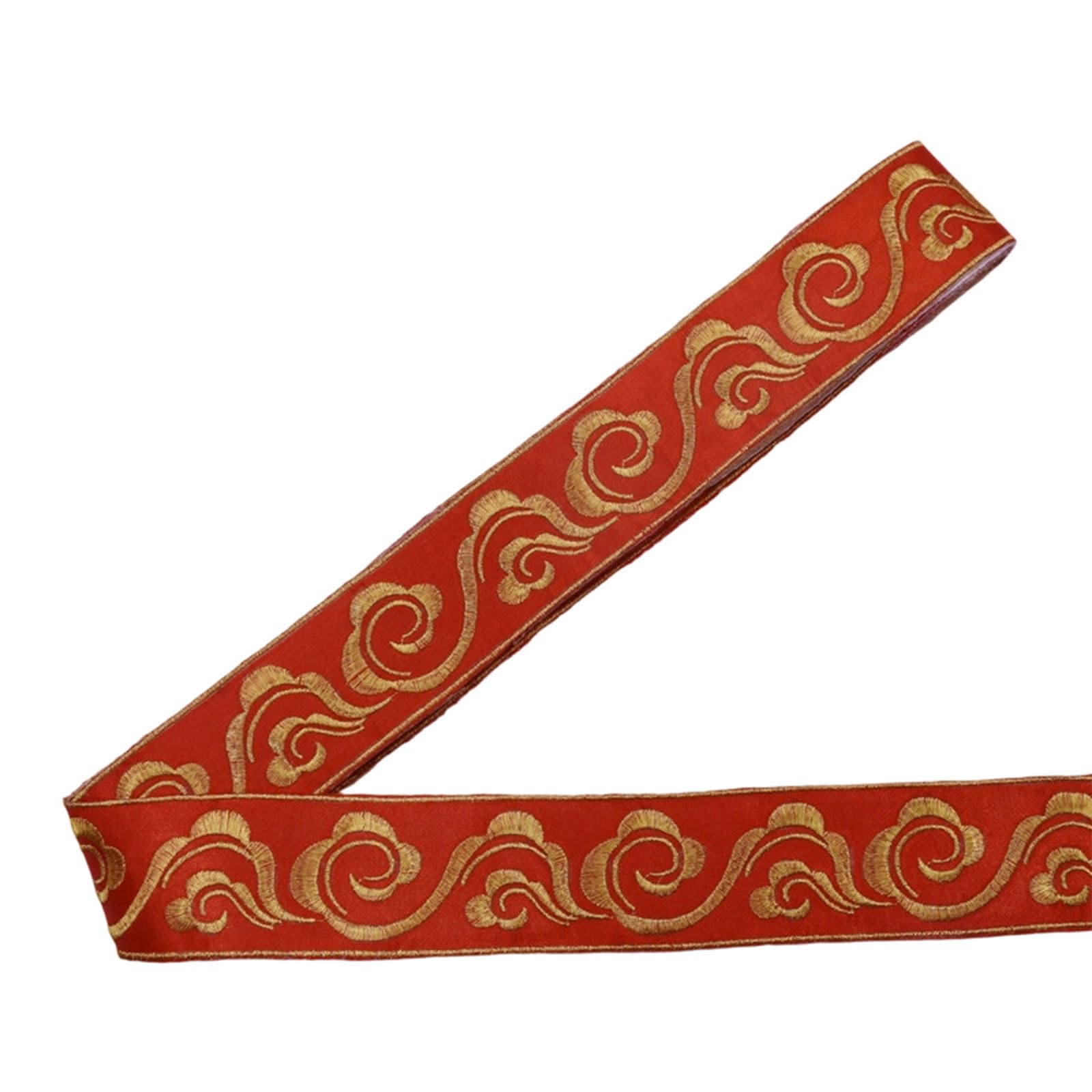 Xinsheinelry Iron on Embroidery Applique 4.7M Long Washable Adhesive Fabric Tape Tape for Traditional Costume Dressmaking Decoration Tradition Clothing Accessories