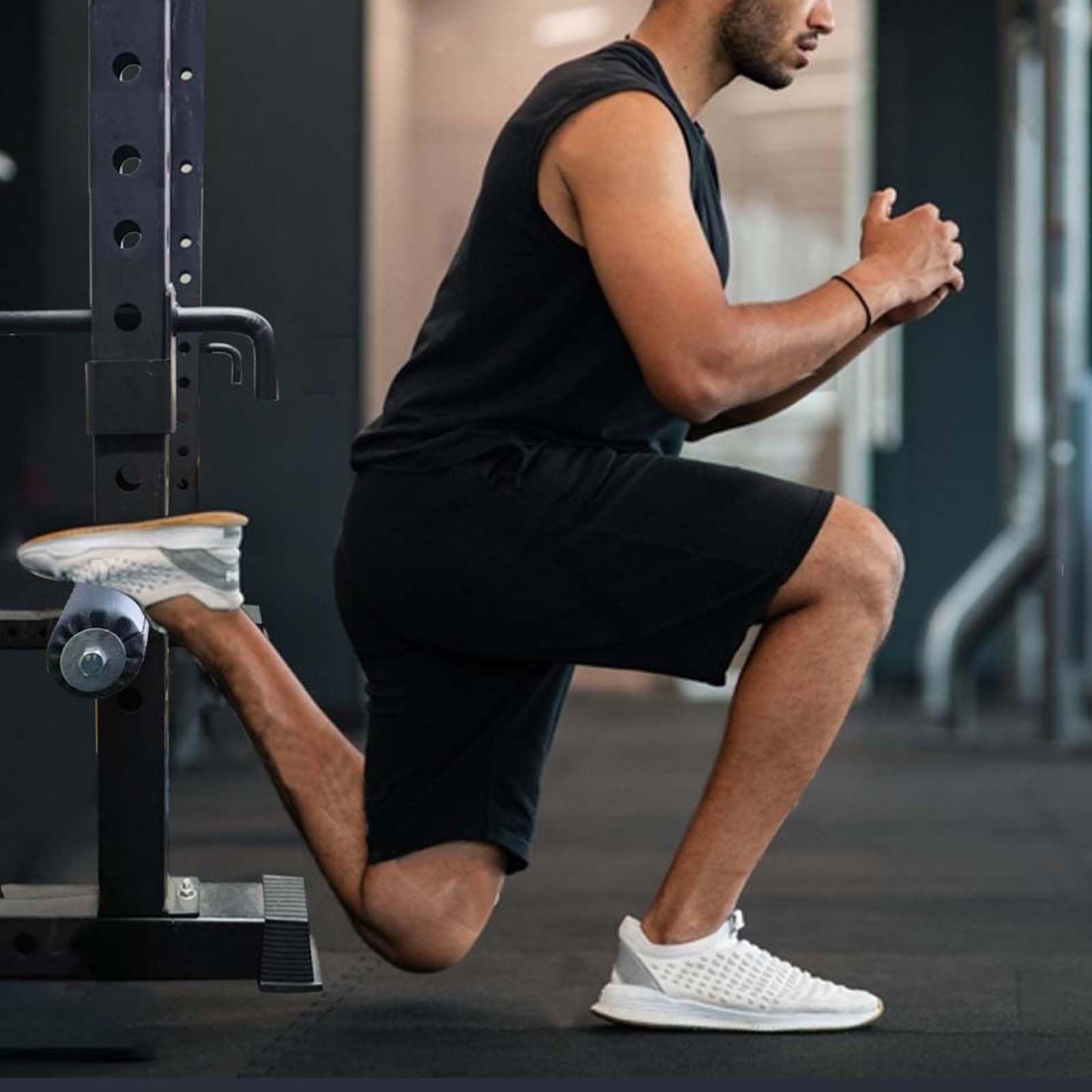 HMWOKPOT Single Leg Squat Roller, Squat Rack Leg Press Attachment Leg Extension and Curl Machine Foam Hook Leg Gym Comprehensive Training Equipment,18mm