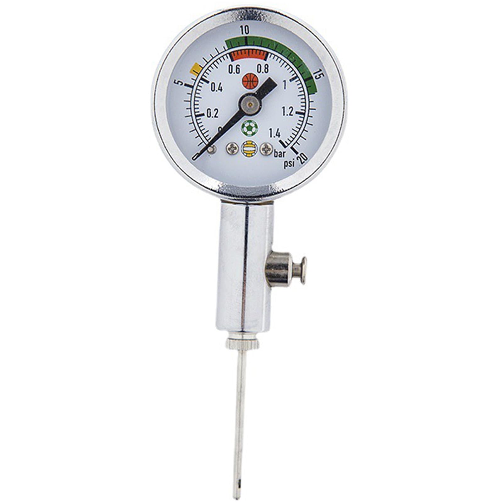 Portable Ball Pressure Gauge with Inflation Needle, Various Sports Balls Air Pressure Test Tool, Mini Ballbarometer, Test, Adjust Pressure Gauge for Volleyball, Basketball, Football, Soccer, Rugby