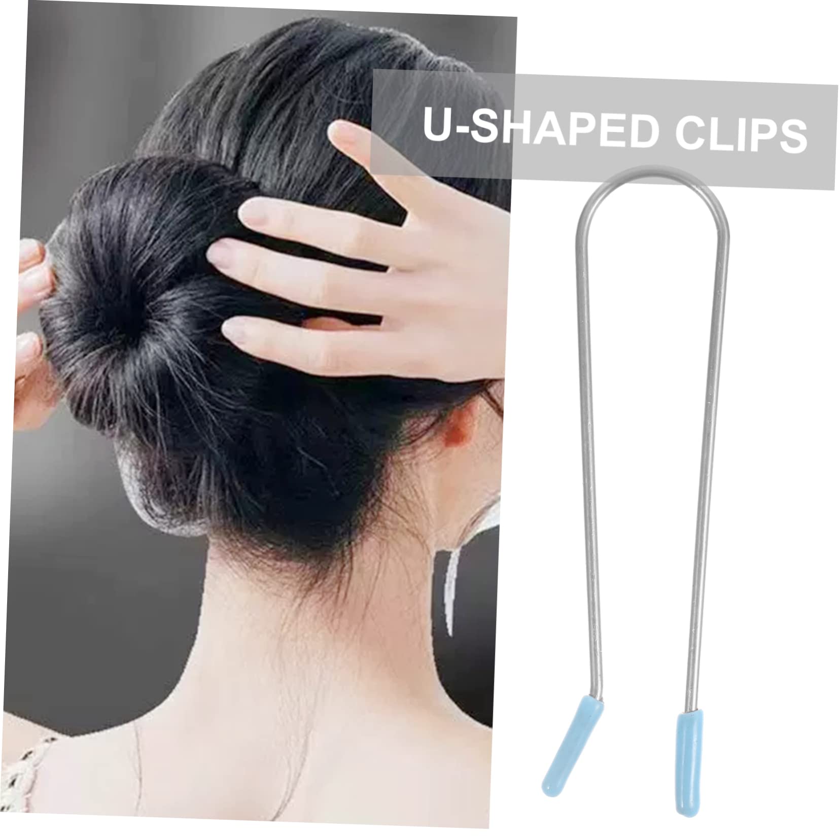 FRCOLOR 100piezas Clips De Rodillo Caliente Para Estilizar Cabello Sujetadores U-shape Herramientas De Peinado Para Uso Casa y Salón Clips De Repuesto Para Rizador