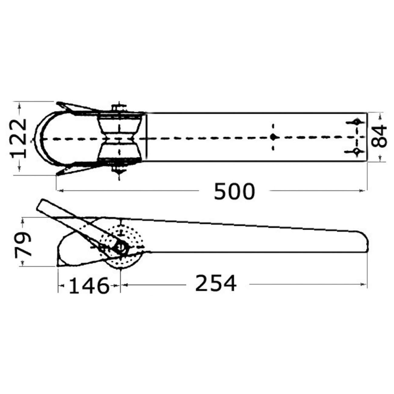 OSCULATI Musone di Prua Inox Satinato 500 mm