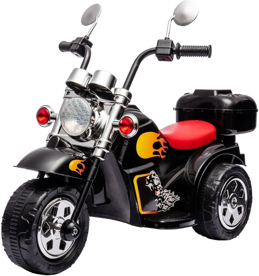 Zippy Toys, Brinquedo Mini Moto Elétrica Infantil Preto 6V