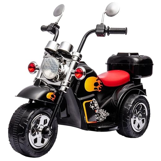 Zippy Toys, Brinquedo Mini Moto Elétrica Infantil Preto 6V