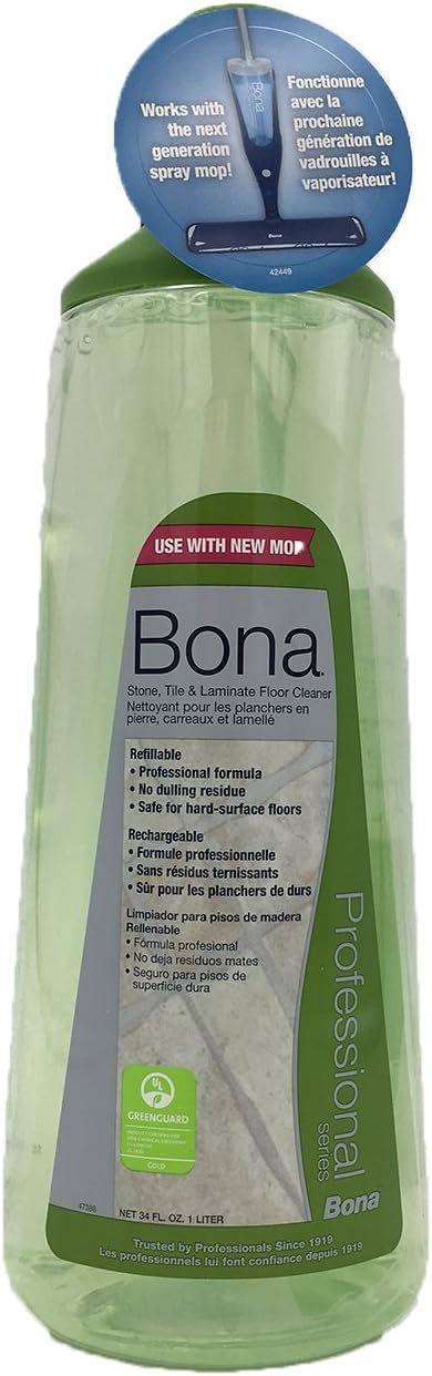 Bona Pro Series Wm700058006 Stone, Tile and Laminate Cleaner Cartridge for Spray Mop, 34-Ounce