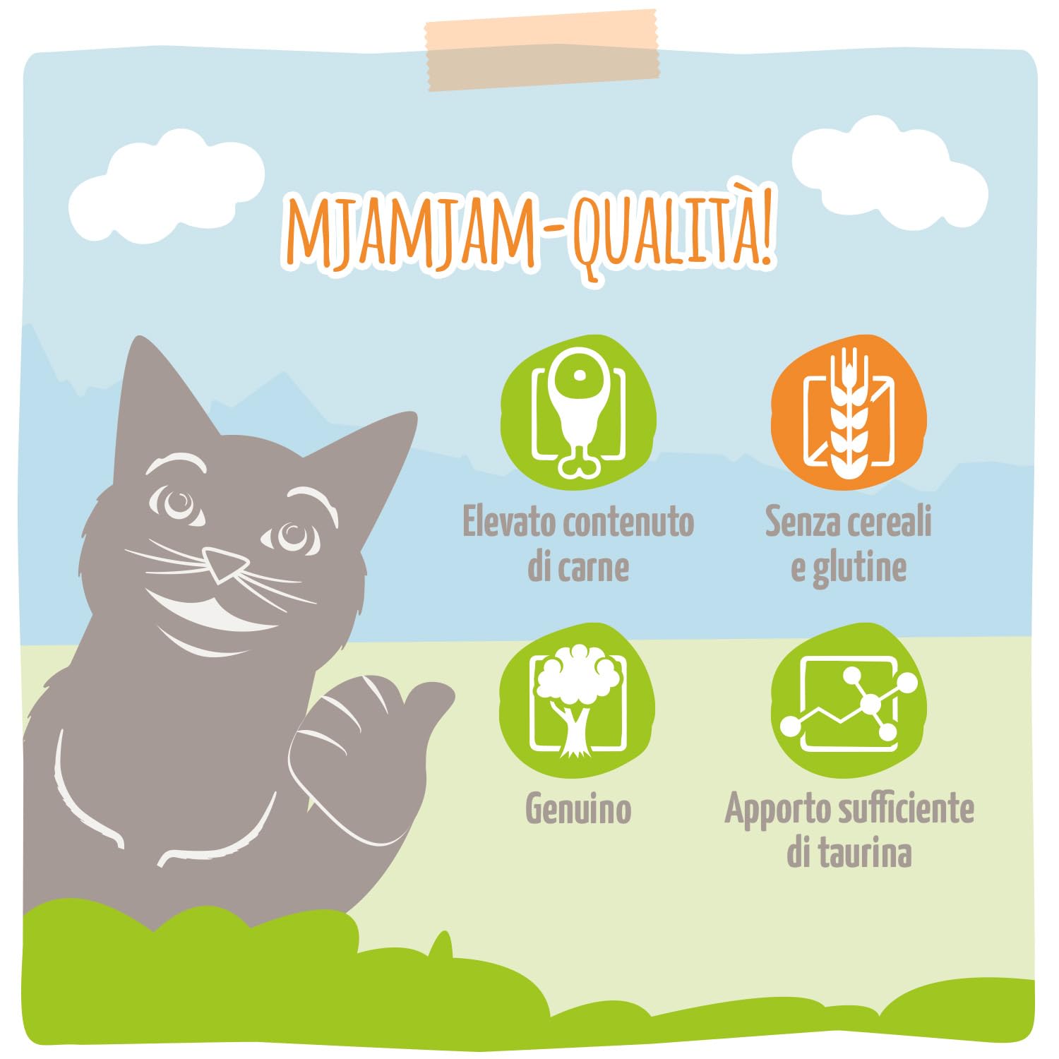MjAMjAM - nourriture humide premium pour chats - poulet juteux avec de délicieuses carottes, pack de 6 (6 x 200 g), sans céréales avec un supplément de viande