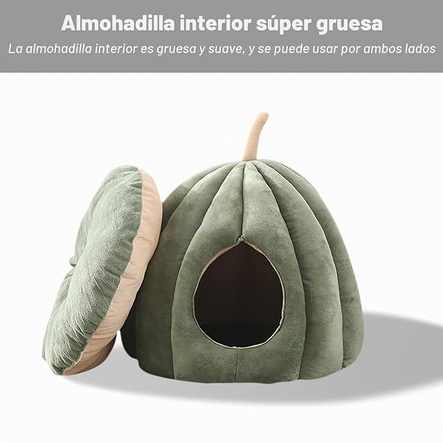 Foto 3 de 7 de Galatée Cama Cueva para Mascotas, Nido De Gato con Cojín Interior Extraíble y Lavable