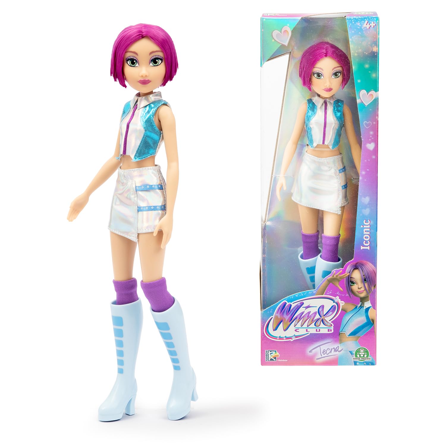 Winx Iconic Doll – Tecna with Signature Outfit & Articulated Joints – Classic 27cm Fashion Doll with Purple Bob & Silver Skirt – Official Winx Club Toy for Girls – Magical Adventure Play – Ages 4+
