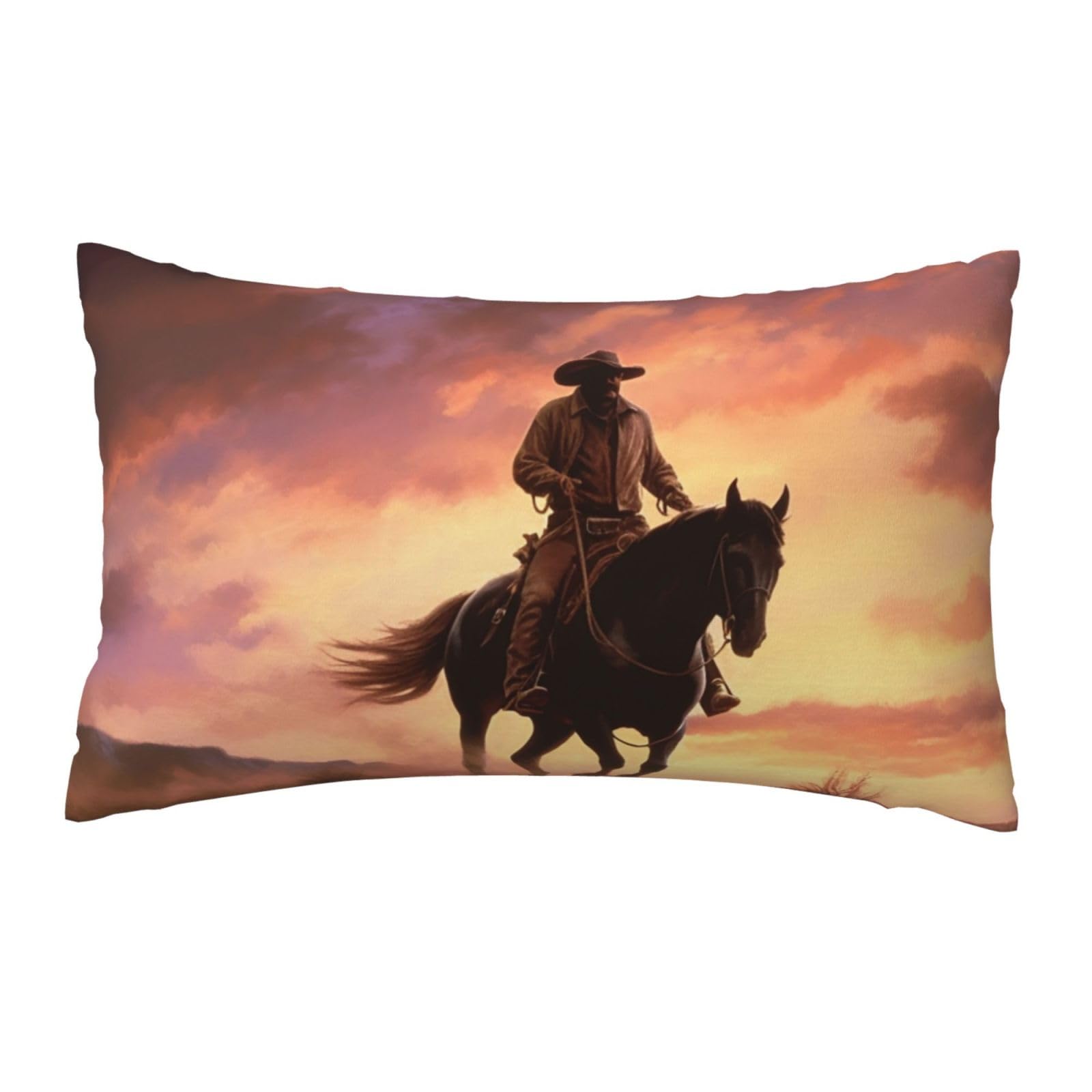 FodPand Luxury Velvet Pillow Cases 12 x 20 inch Super Soft Decorative Throw Pillow Covers - Cowboy West Pillowcases Modern Lumbar Cushion Cases for Couch Sofa Bed Pillow Shams