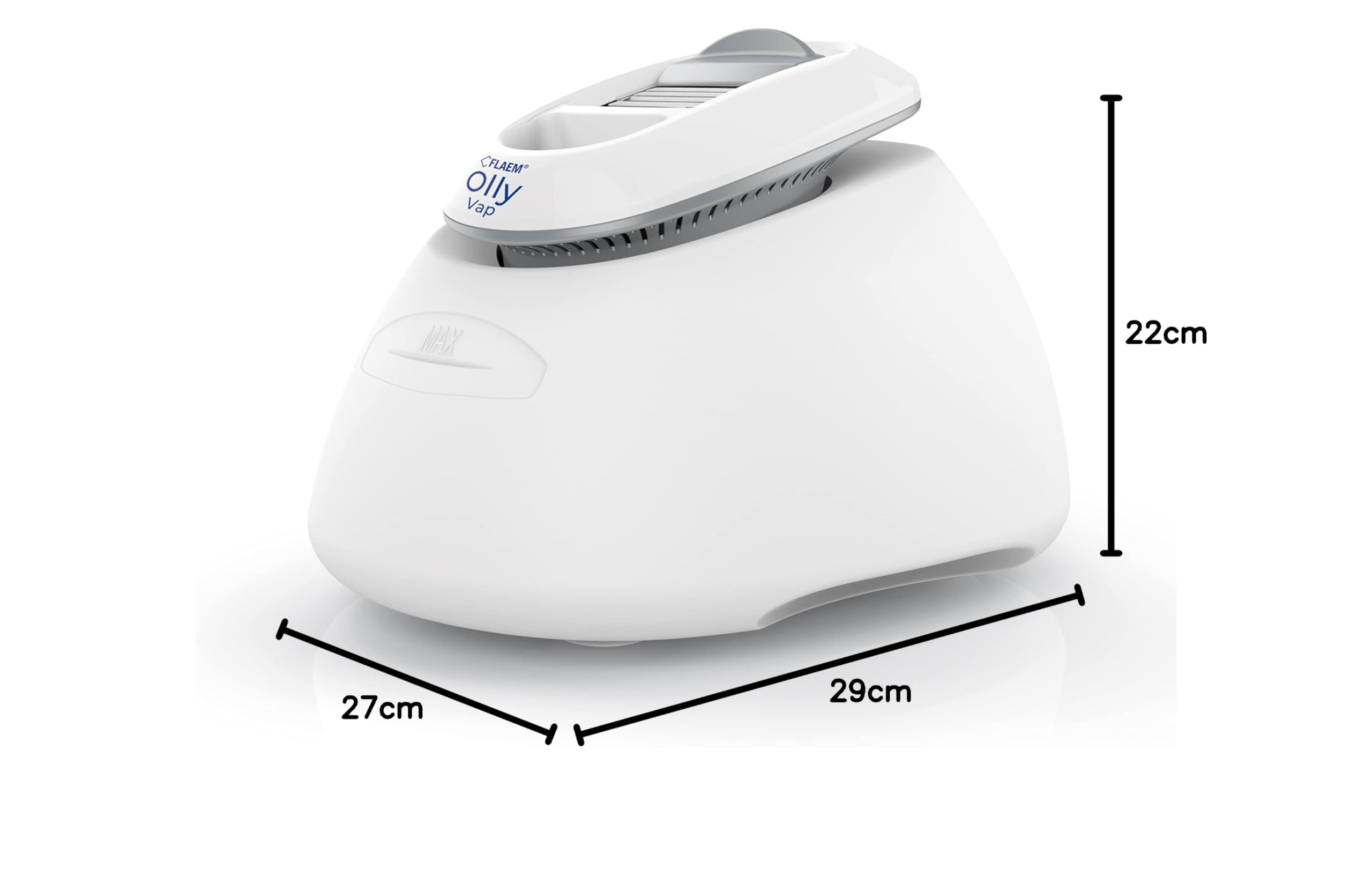 Flaem, Olly Humidificador de Ambiente, Difusor de Aceites Esenciales, Pre-Enfriamiento del Vapor Estéril, Seguro para los Niños, Luz Nocturna, Capacidad 4,5 l, Ideal para 25 m², Diseño Italiano