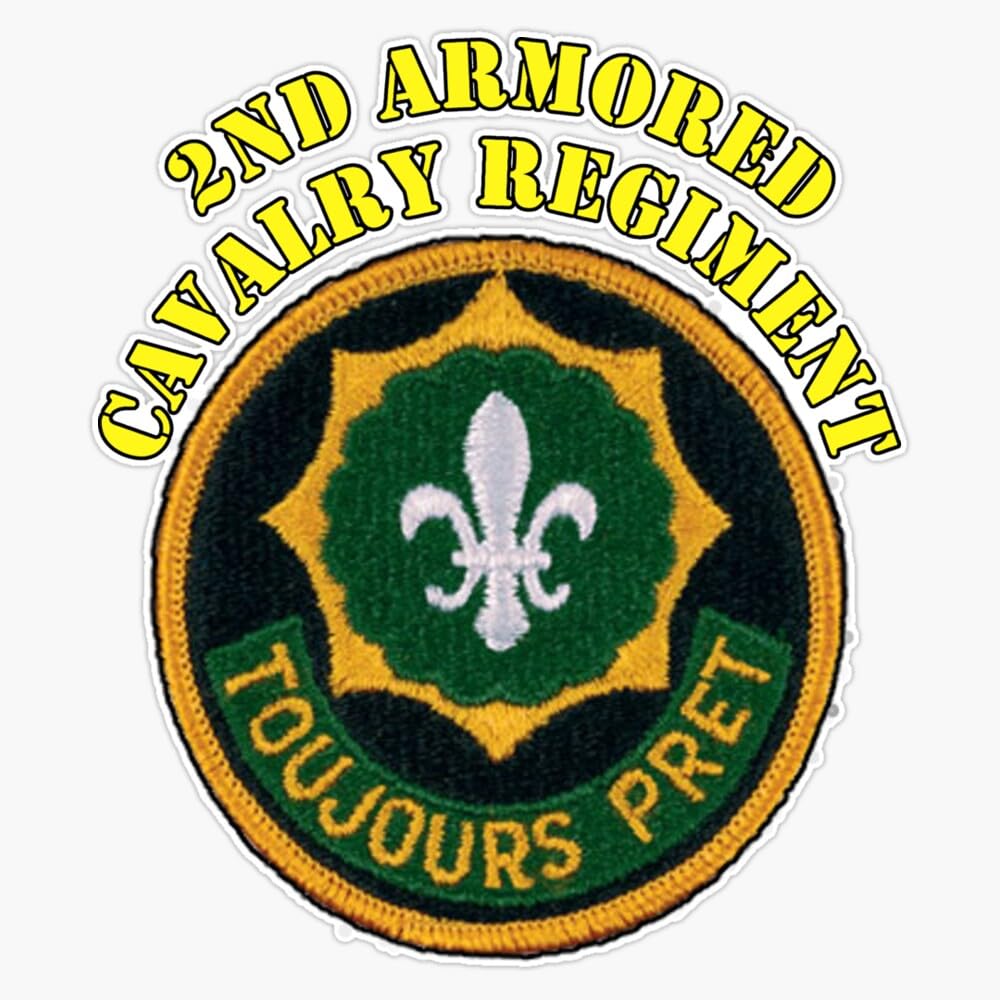 LAD Studio 2nd Armored Cavalry Regiment -2nd ACR vets Window Bumper Sticker Decal 5""
