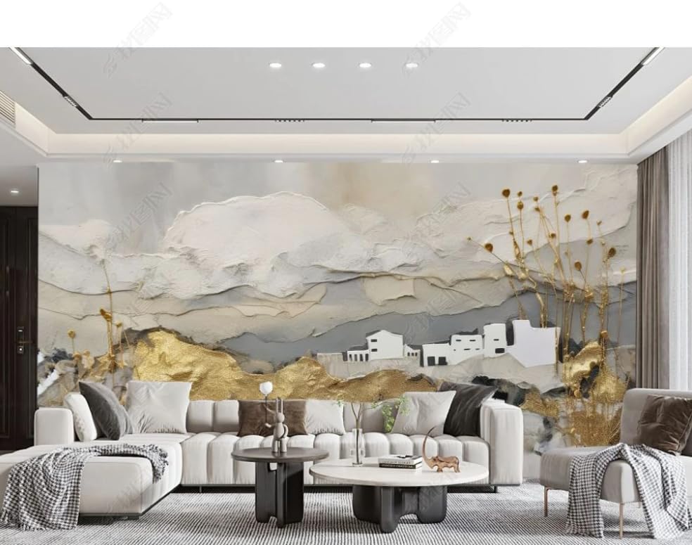 Papier peint intissé paysage d'art 200x140 cm pour salon