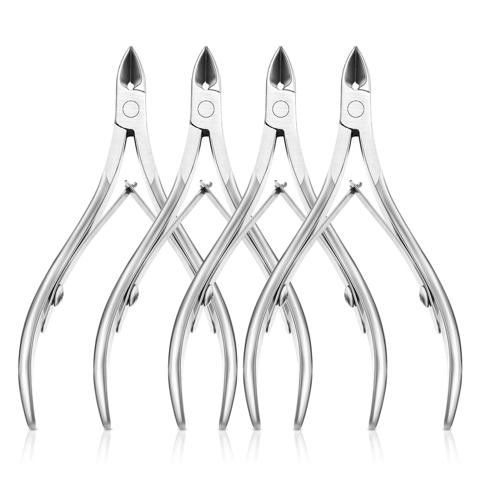 Tronchesino for cuticole, tronchesino for unghie, forbici, spingipelle for manicure, pinza for pedicure, strumento for la rimozione della pelle morta e for ricrescita(4pcs)