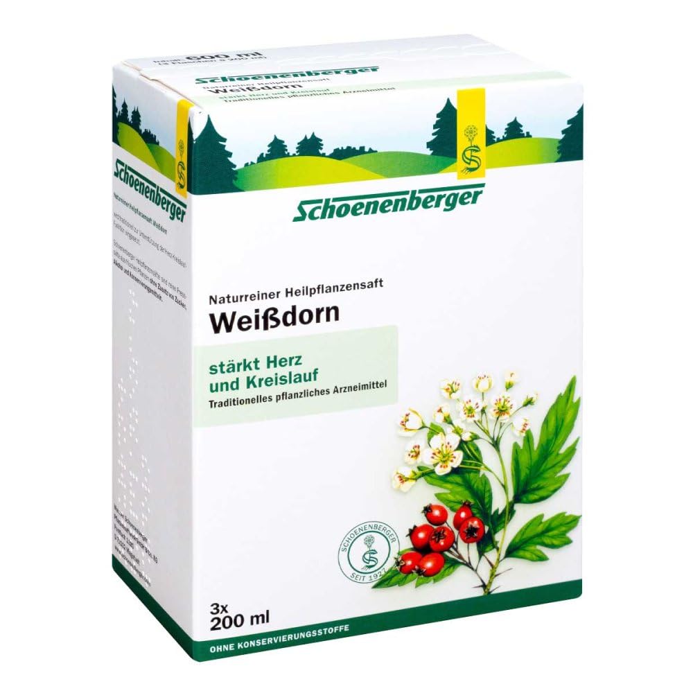 Schoenenberger Naturreiner Heilpflanzensaft Weißdorn 3X200 ml