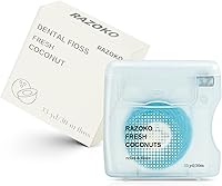 Vista 8 de RAZOKO Hilo dental tejido con infusión de aceite de coco, vegano y libre de crueldad, aroma a menta, suministro de 4 meses (33 yardas x 2 unidades)
