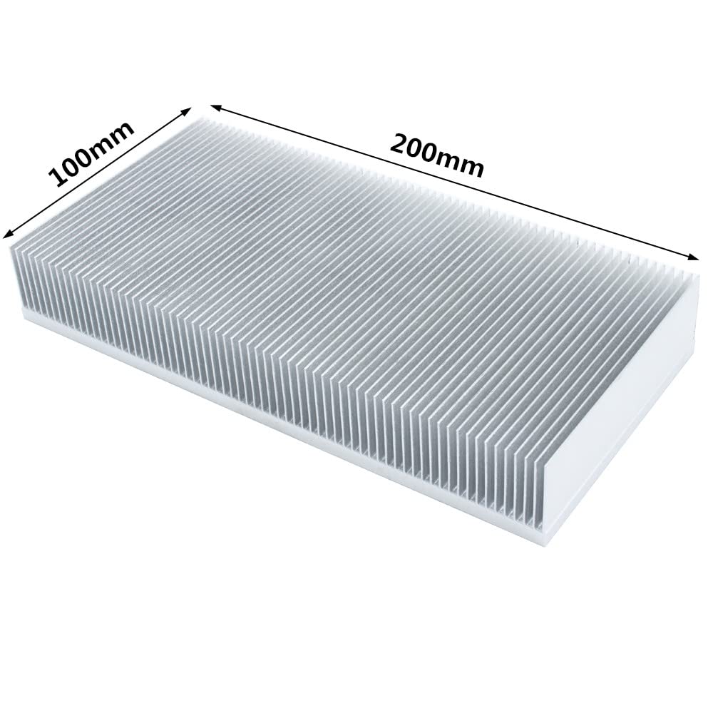 Dissipatore di calore in alluminio 200x100x30mm Radiatore di raffreddamento del dissipatore di calore dell'aletta di smussatura for la dissipazione del calore di raffreddamento a LED con chip elettron