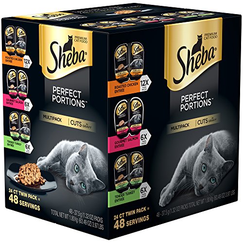 SHEBA-PERFECT-PORTIONS-Cuts-in-Gravy-Adult-Wet-Cat-Food-Trays-24-Count-48-Servings-Roasted-Chicken-Gourmet-Salmon-and-Tender-Turkey-Entre-Easy-Peel-Twin-Pack-Trays