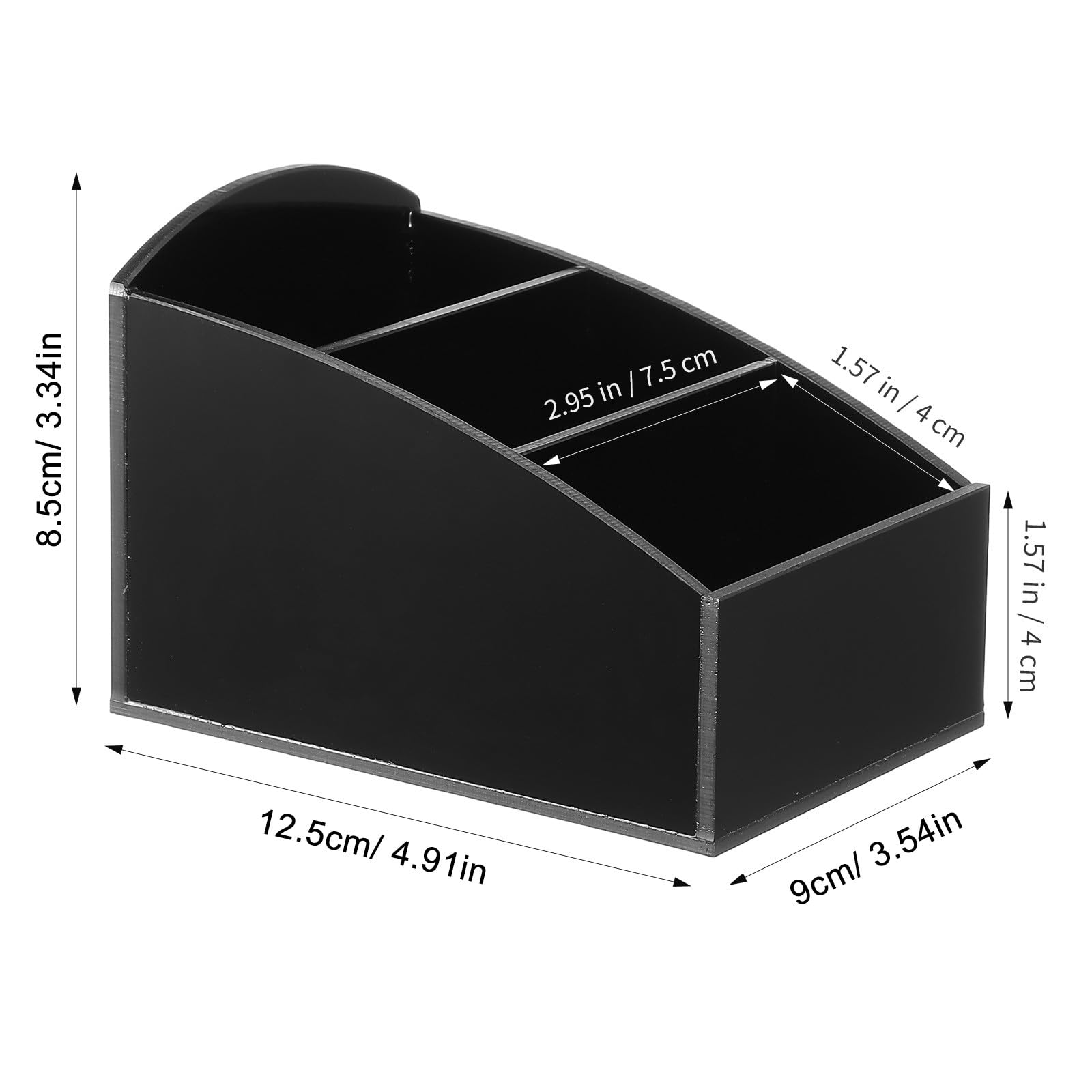 Generico Porta Bustine Design a Scomparti Separati in Acrilico Nero Zucchero Organizer per Cialde Caffe e Bustine Tè per Casa