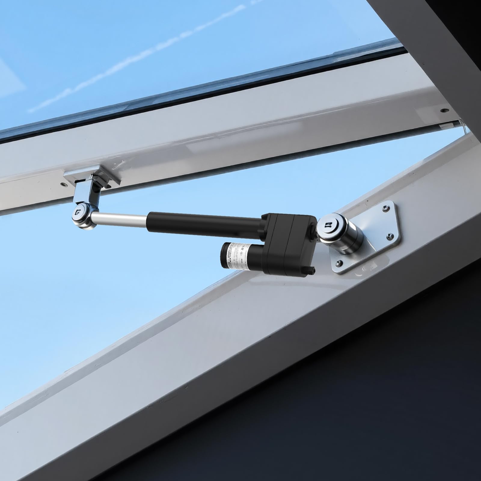 VEVOR Actuador Lineal 12 V, 200 mm, Motor Lineal de 9000 N, IP65, 5 mm/s, con Soportes de Montaje para Contenedores de Maquinaria Industrial y Sistemas de Elevación de Alta Resistencia, Negro