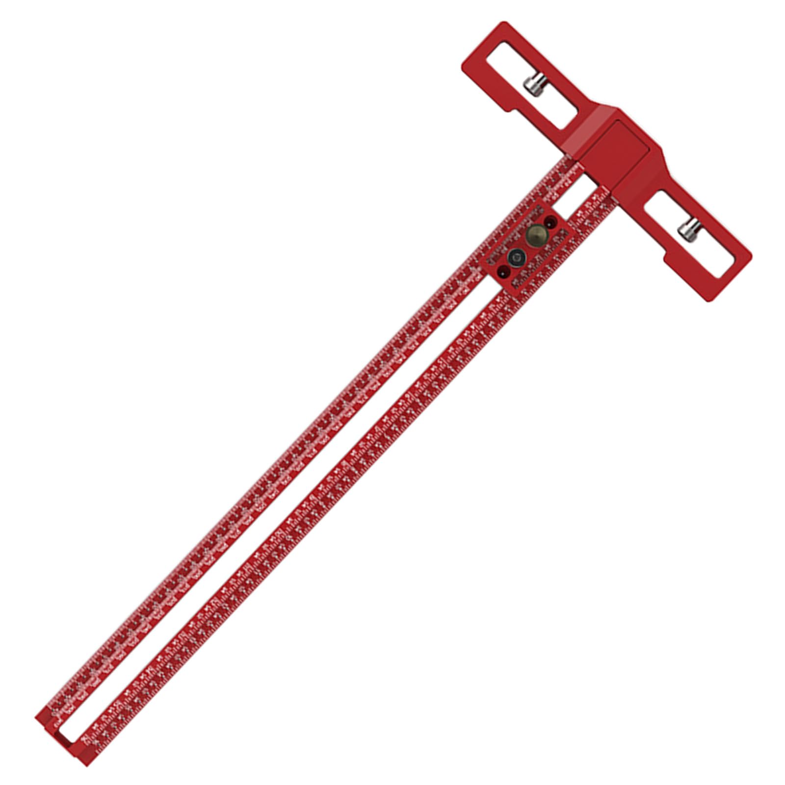 Regla de aluminio para carpintería con escala transparente, herramienta de medición multifunción de carpintería, fácil de usar y uso profesional, herramienta de medición de carpintería