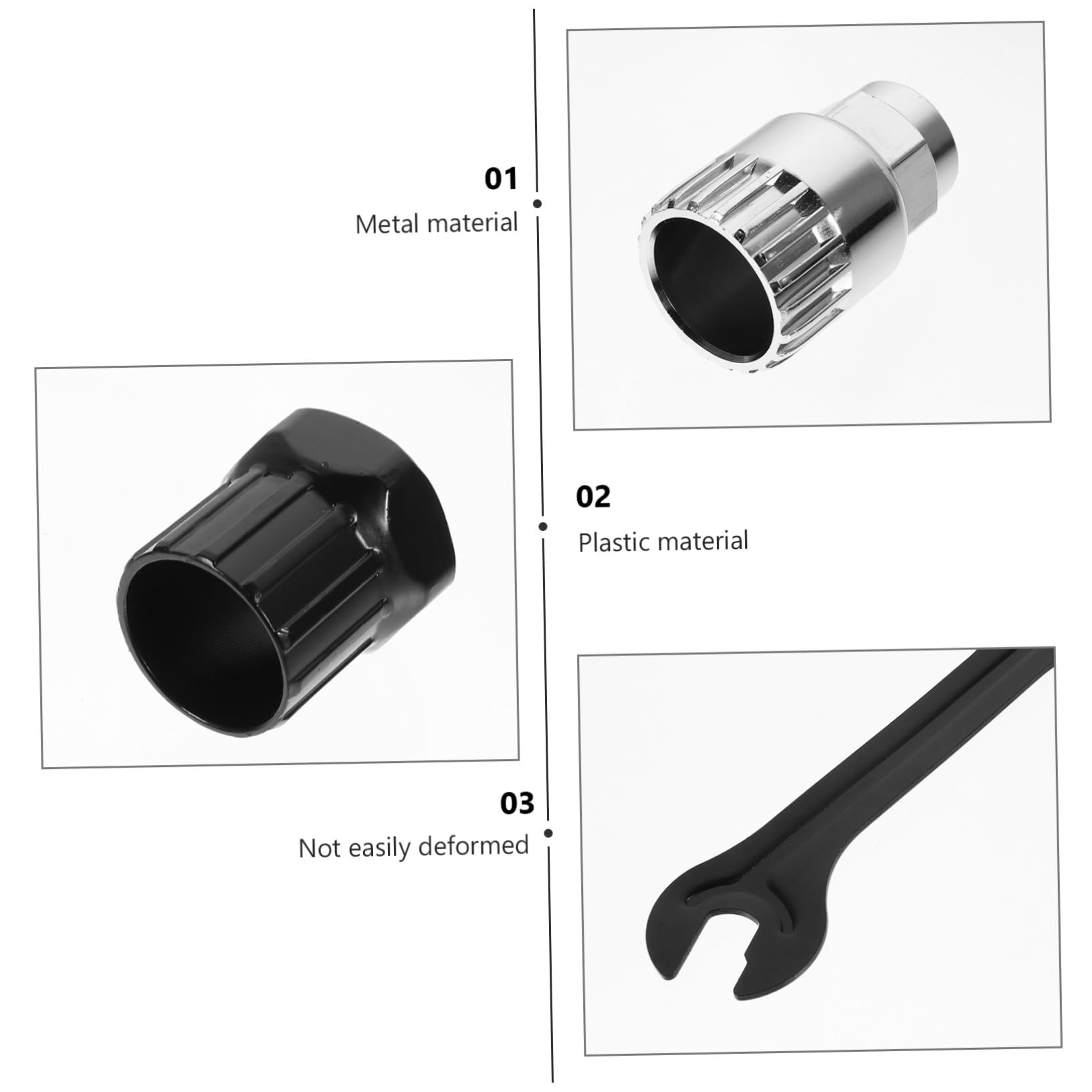 POPETPOP Estrattore per Guarnitura in Metallo Attrezzo per Estrazione Pedivella Dispositivo per Movimento Centrale Scanalato Denti Adatto Biciclette da Strada Mountain Bike e Corsa