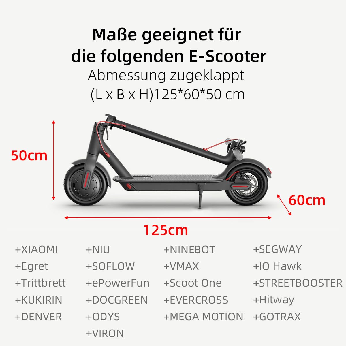 Borsa da trasporto per scooter elettrico Borsa pieghevole Borsa da trasporto Borsa protettiva Custodia per borsa da viaggio universale per scooter elettrico Xiaomi Segway Ninebot Viron NIU So