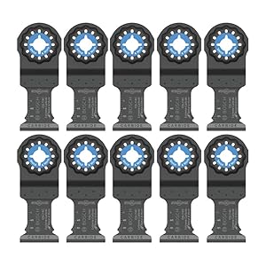 BOSCH 1-1/4 Inch OSL114C-10 Starlock Carbide Plunge Cut Blade 10-Pack - Professional Oscillating Multi-Tool Accessory with 3D Fit Interface, 30X Longer Life, Compatible with OIS Tools