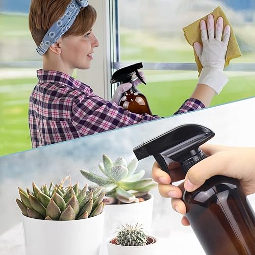 Miniatura 5 de Bontip - Botella de vidrio con atomizador juego de botellas de vidrio con atomizador y accesorios para limpiadores de ventanas no tóxicos