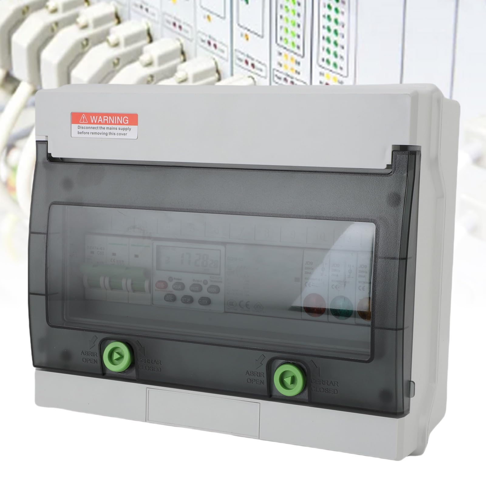 Zerodis Programmierbarer Digitaler Zeitschaltuhr, Wasserdichte IP65-Timerbox für Poolpumpen- und Warmwasserbereitersteuerung, 16 Zyklen, 7-Tage-Zeitplan für Außenbeleuchtung