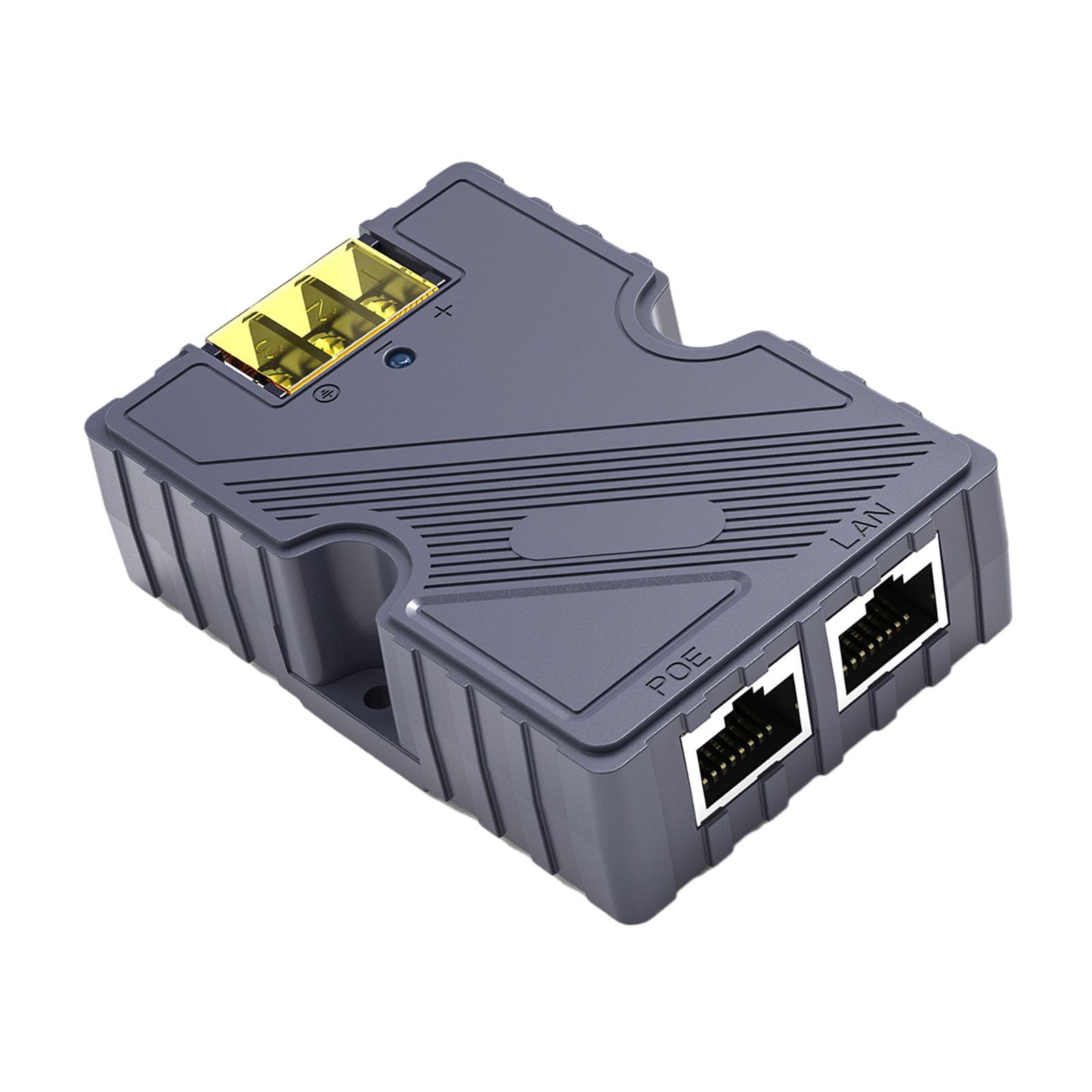 Inyector PoE Gigabit, 150W con ABS ESD DC Convertidor Elevador 12V 48V para Red Satelital del Kit de Internet V2