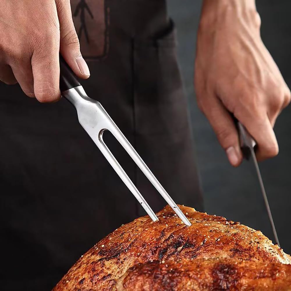 Tenedor de Trinchar Tenedor de Barbacoa con mango Tenedores de Carne de Acero Inoxidable para Parrilla Cocina Cerdo Pavo Asado Cena Fiesta