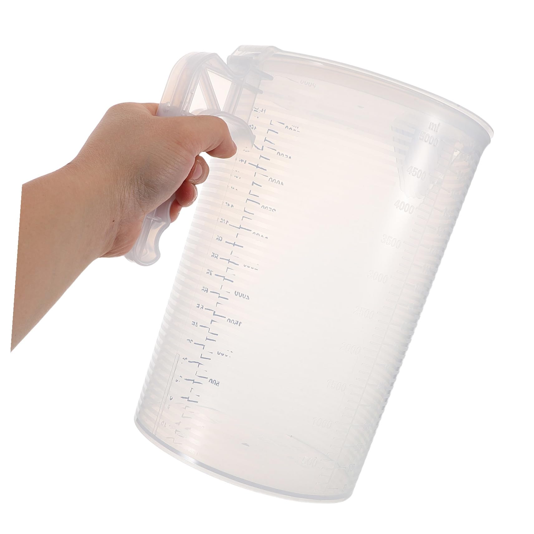 Misurino Graduato Con Coperchio 5l in Plastica Trasparente Per Uso Alimentare, Brocca Di Misura Con Beccuccio Versatore, Per Negozi Di Tè e Preparazioni Commerciali