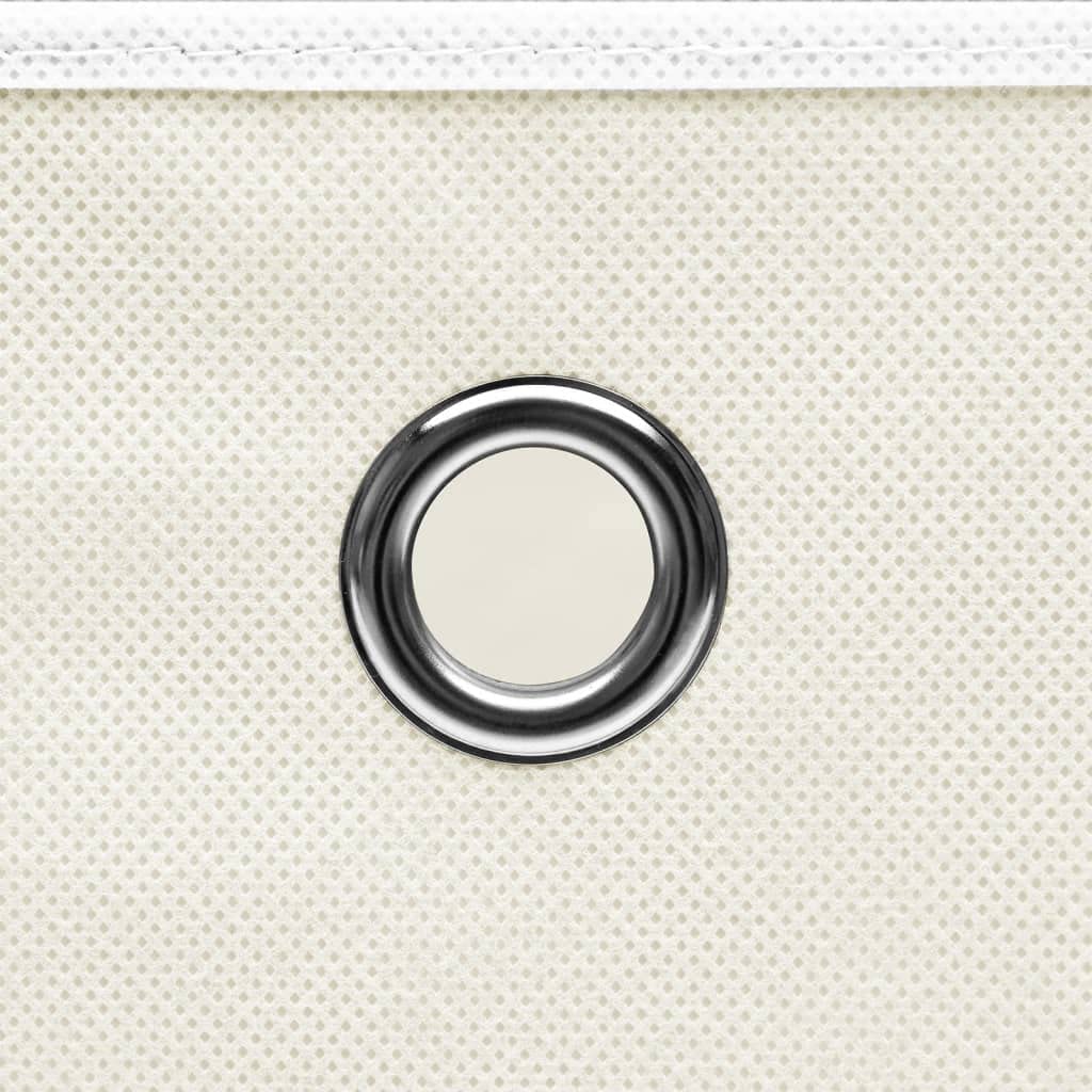 Aufbewahrungsboxen 10 Stück Weiß 32x32x32 cm Stoff faltbar, Ordnungshelfer Kiste Behälter für Schrank Regal Schublade, platzsparend stapelbar Organizer für Küche Bad Schlafzimmer