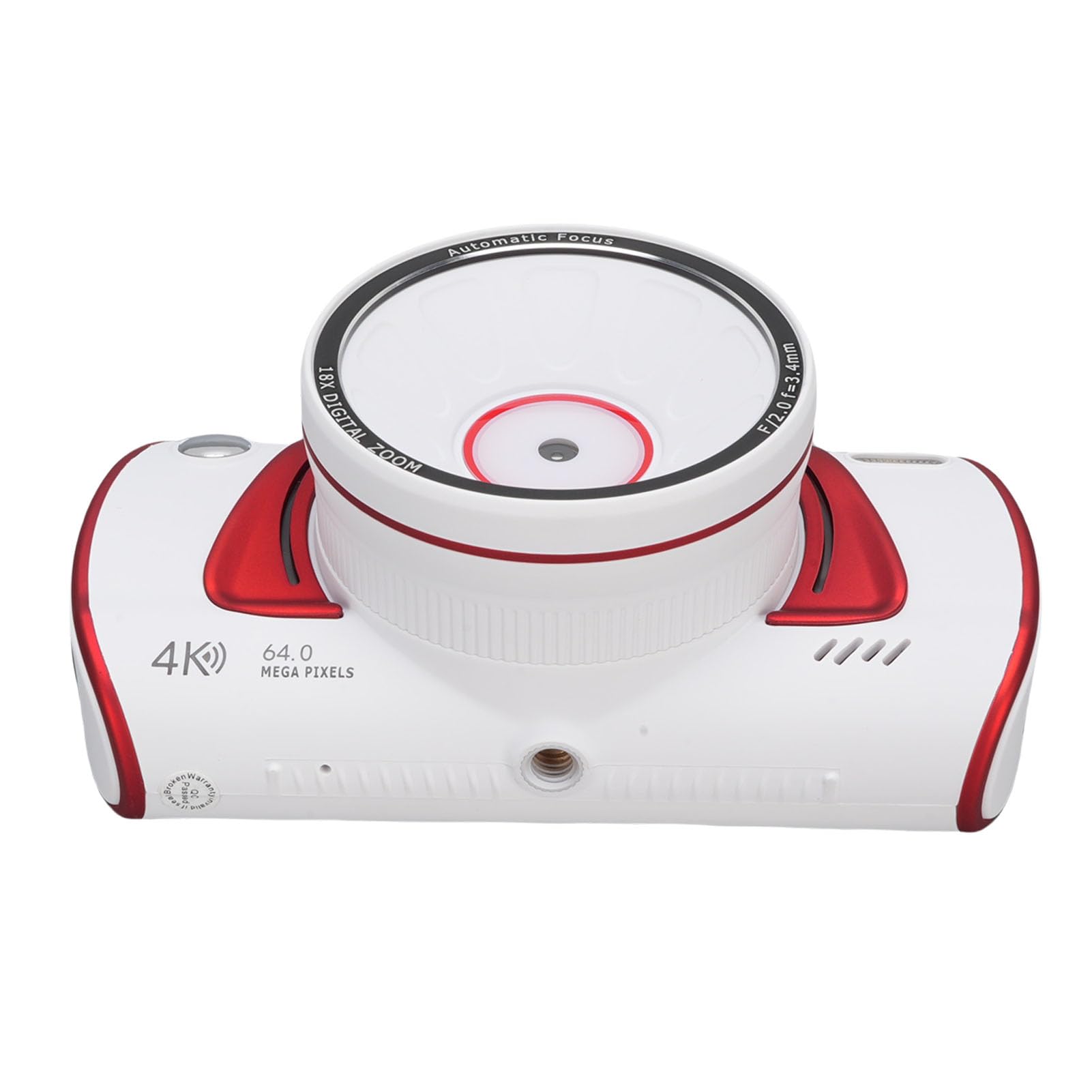 Annadue 64MP 4K Aparat Cyfrowy do Fotografii, Kamera Vlogowania z Wi -Fi, 3 -calowy Ekran Klapki, 18x Cyfrowy Zoom, Autofocus, Anty Shake, Kamera Wideo do Podróży (WHITE)