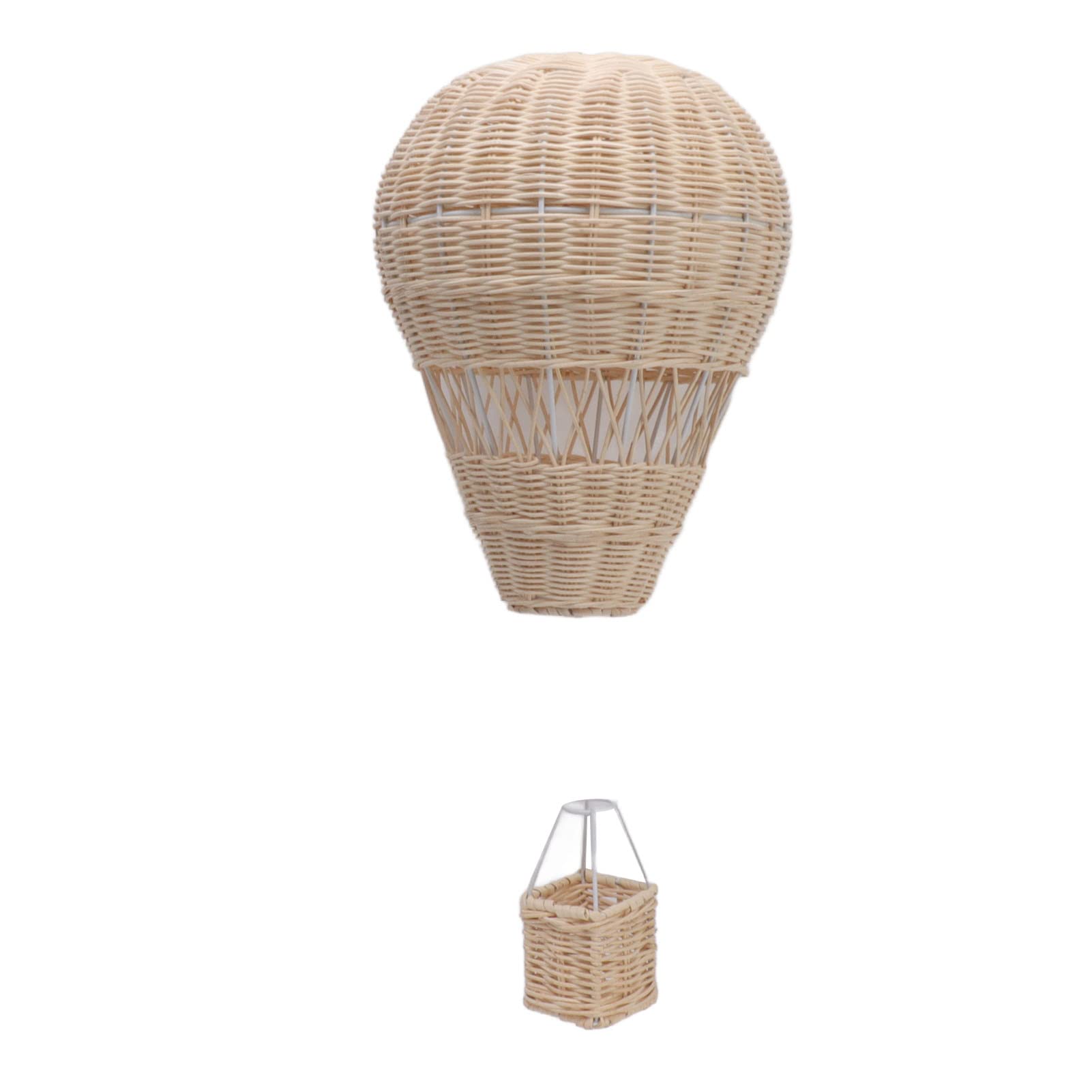 Wnvivi Tkany balon na gorące powietrze, realistyczny rattanowy tkacki balon na gorące powietrze dekoracja ręcznie wykonana grafika na imprezę do domu szkoły przyjęcie rekwizyt fotograficzny
