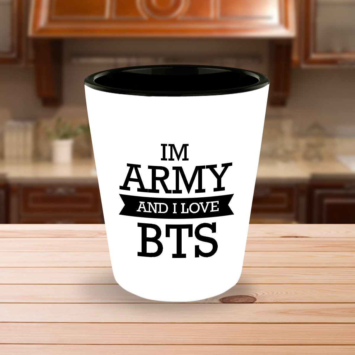 Best Shot Glass Coffee Mug-Army Gifts Ideas for Men and Women. I’m army and I love BTS.