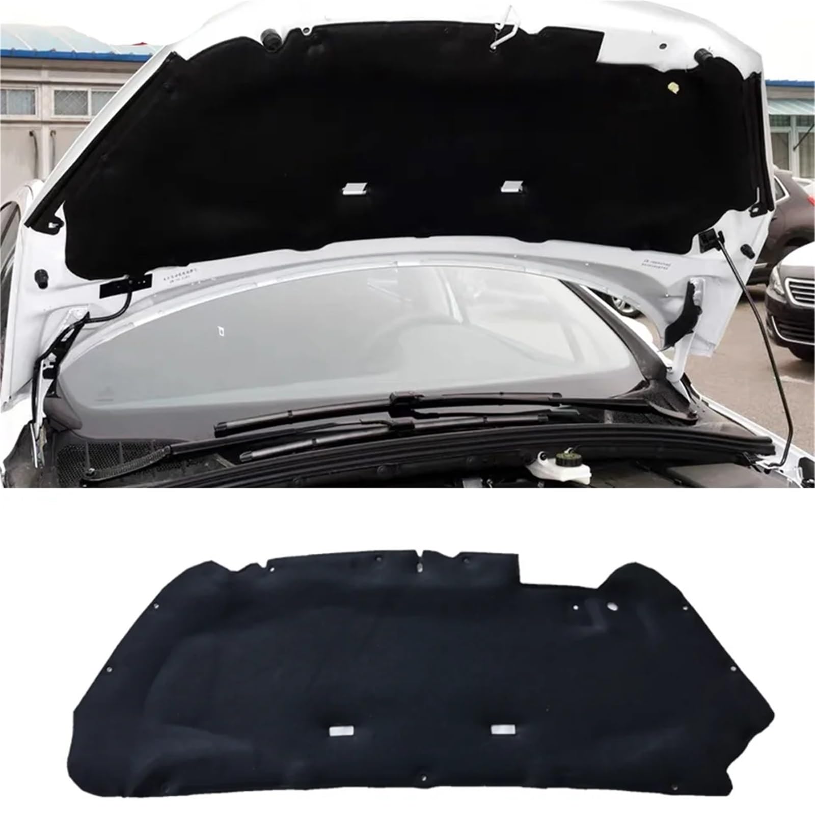 Mata bawełniana dla izolacji termicznej maski samochodu, Peugeot 408 T7 2010-2014 Podkładka grzewcza na maskę samochodu(Small Aluminum Foil)