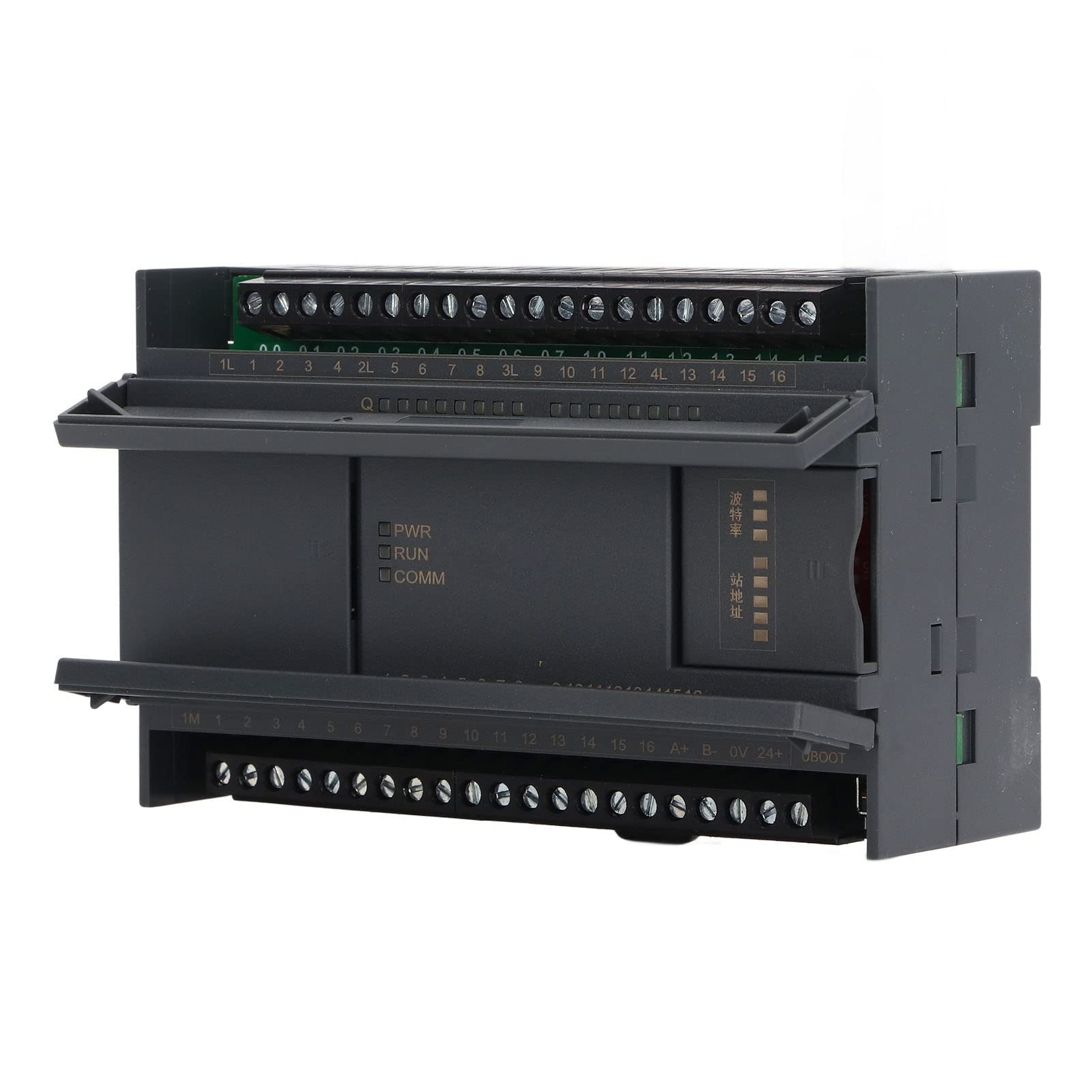 Módulo Controlador Lógico Programable Industrial - Nodo de Control de Adquisición de Señal - Placa de Control PLC con 16 Entradas 16 Salidas, Protocolo Esclavo CANopen y Puerto