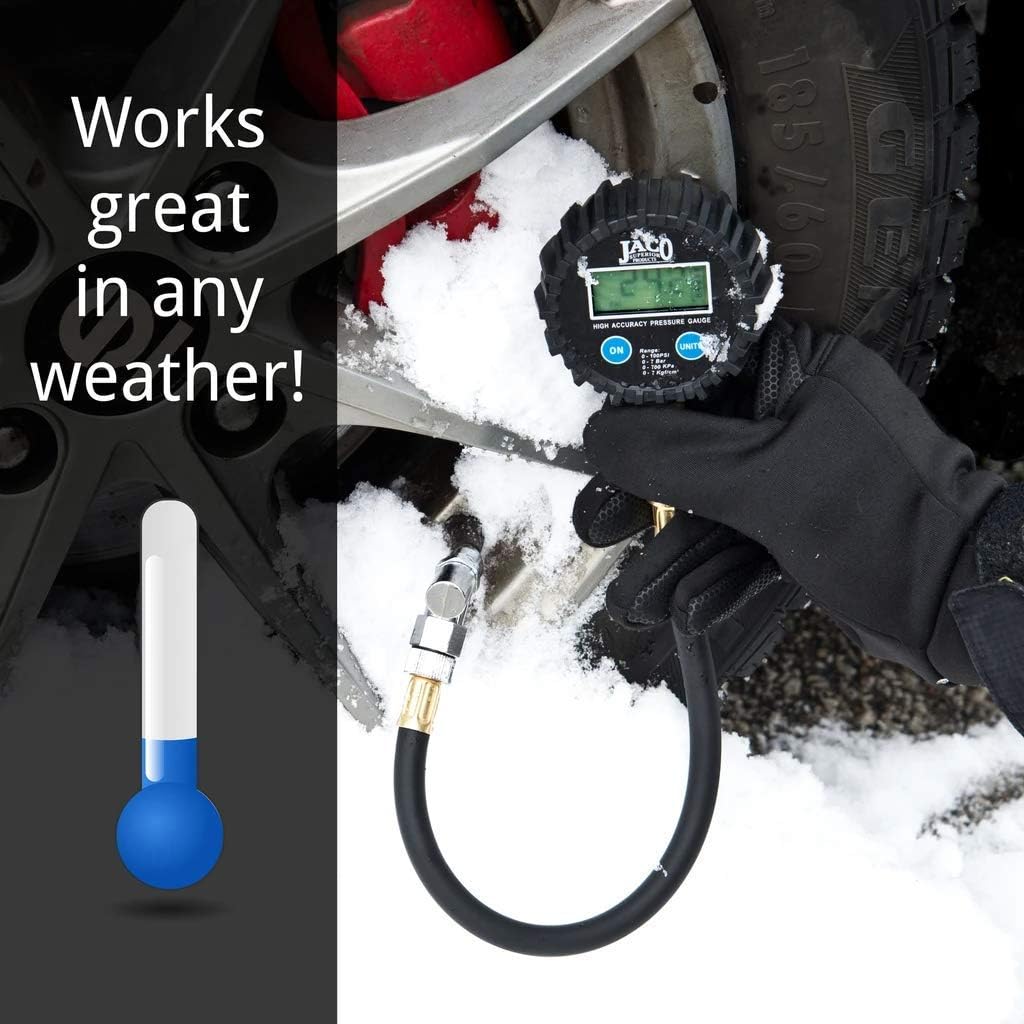 JACO ElitePro Digital Tire Pressure Gauge - Professional Accuracy - 100 PSI : Automotive