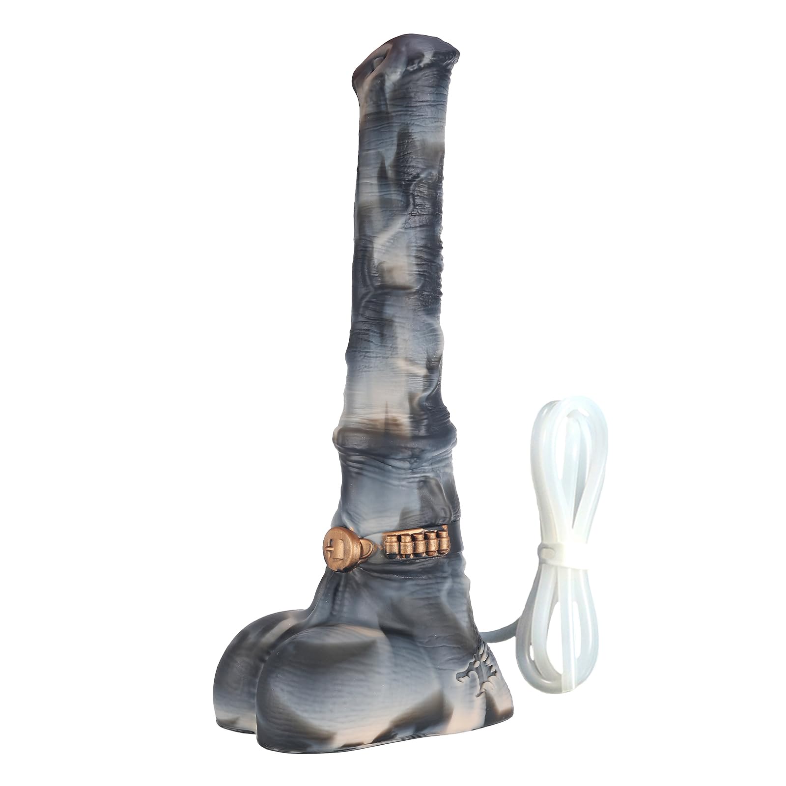Nothosaur Hunter Jack (mit Schlauch) 44cm Fantasy Horse Dildo - Dickes Platin Silikon Mittelfeste Tier Dildo mit starkem Saugtasch, G-Spot Anal Prostata Sexspielzeug f ür Männer Frauen Erwachsene