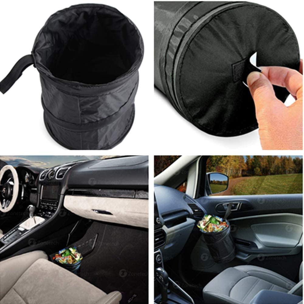 Poubelle De Voiture Pour Skoda SUV (Enyaq, Kamiq, Karoq, Kodiaq...) - Accessoire Rangement Intérieur, Couvercle Facile