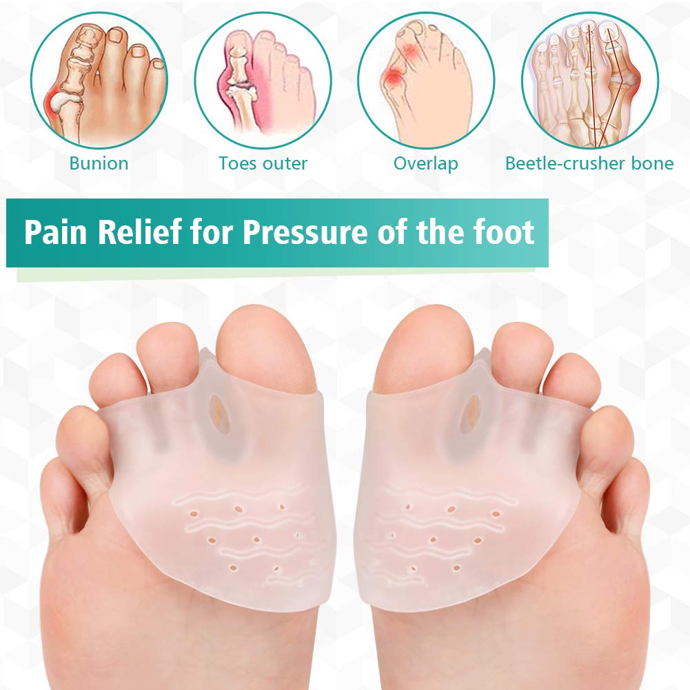 Buy 2 Pair Gel Toe Separator Metatarsal Pads Kit, Toe Stretcher Bunion