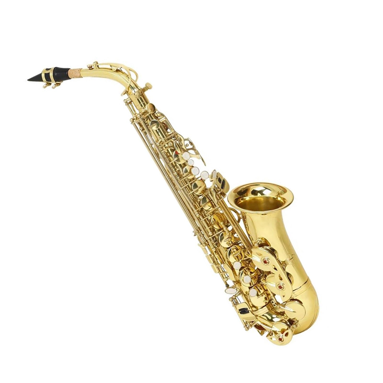 Złoty saksofon altowy profesjonalny instrument dęty drewniany Eb