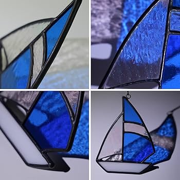 Amazon.co.jp: BOXCASA ヨット装飾 ステンドグラス サン